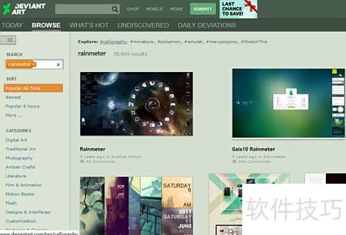 ����������Ķ�������Σ�Rainmeter��Ƥ����