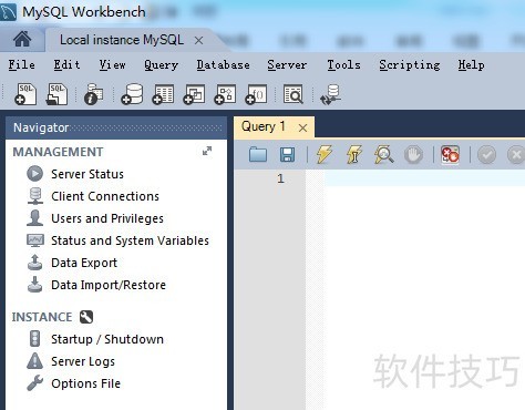 �����MySQL Workbench���������ݿ�ʵ��