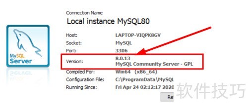 mysql workbench����β鿴mysql�������汾