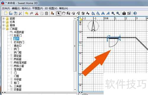 Sweet Home 3D软件中怎样给墙体添加窗户模型 Sweet Home 3D软件中怎样给墙体添加窗户模型