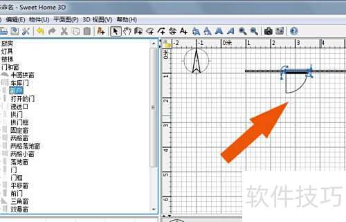 Sweet Home 3D软件中怎样给墙体添加窗户模型 Sweet Home 3D软件中怎样给墙体添加窗户模型