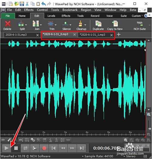 ���ʹ��WavePad���߶���Ƶ�ļ����зָ�