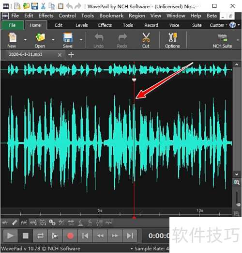 ���ʹ��WavePad���߶���Ƶ�ļ����зָ�