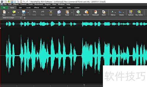 ���ʹ��WavePad���߶������ļ�Ƭ�ν��о���