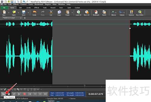 ���ʹ��WavePad���߶������ļ�Ƭ�ν��о���