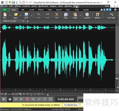 ���ʹ��WavePad���߽���Ƶ������������ǿ