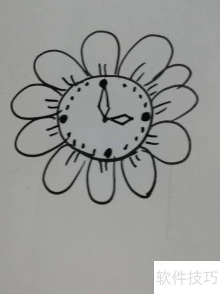 向日葵钟表绘画教程_软件资讯技巧应用-中关村在线